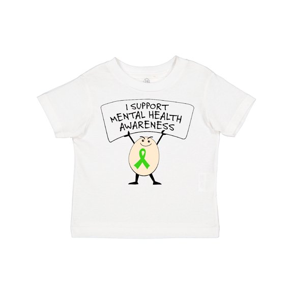 Inktastic I Support Mental Health Awareness Green Ribbon Boys or Girls Toddler T-Shirt
