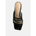 thumbnail image 6 of Fairleigh Black Strappy Slip On Sandals, 6 of 7