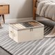 thumbnail image 5 of Caja de almacenamiento de tela grande con cremallera doble visible para organizar ropa y armario, contenedor plegable duradero para uso en el hogar y el armario. Aestivo | B | AESTIVO, 5 of 7