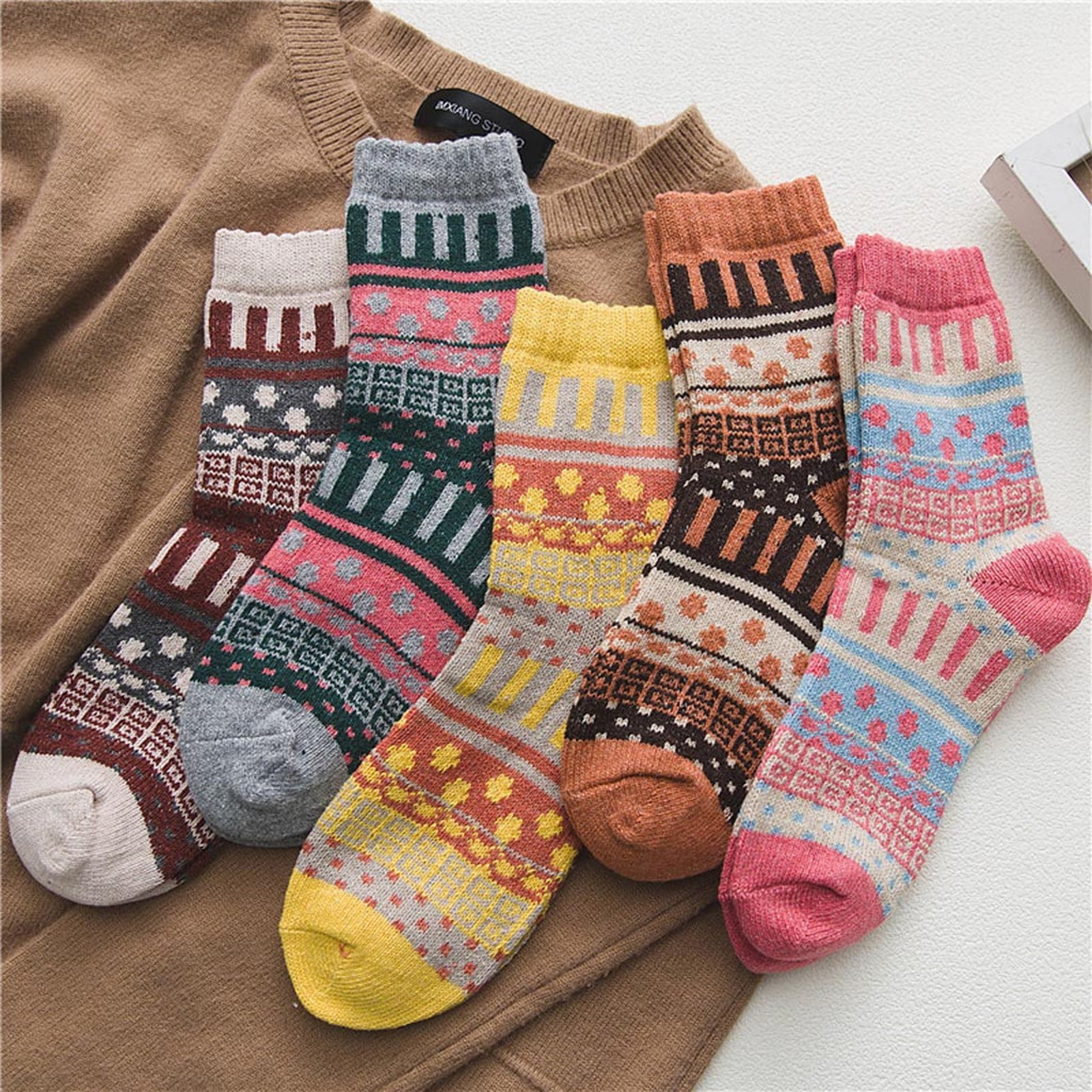 Summer Savings Clearance 2022! SuoKom Women Winter Thickened Wool Socks ...