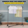 thumbnail image 2 of VEVOR Z Rack, Industrial Grade Z Base Garment Rack, Height Adjustable Rolling Z Garment Rack, Sturdy Steel Z Base Clothing Rack w/ Lockable Casters for Home Clothing Store Display Commercial Use Black, 2 of 9