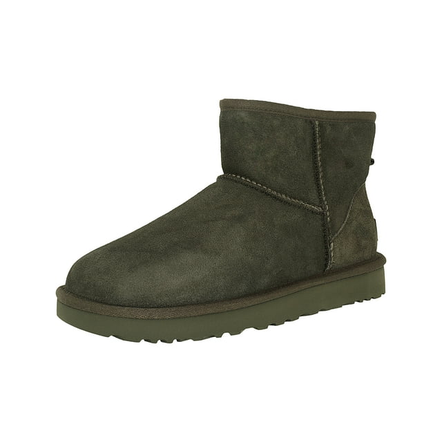 Ugg Bottes en Suède Grises à la Cheville pour Femmes Classic Mini II en Cuir - 7M