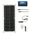 thumbnail image 1 of 12W Monocrystalline Solar Charger Kit with Controller, 5V/12V DC Output, IP65 Waterproof for Off-Grid Power - Ideal for RVs, Boats, Sheds & Cabins, Includes USB Port and Charging Cables, 1 of 7