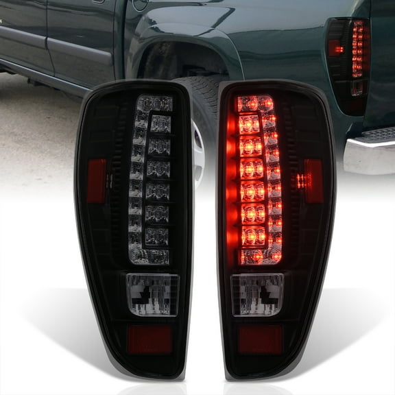 AJP Distributors Smoked Lens Black Housing LED Tail Lights Brake Stop Lamps Assembly Pair LH RH Compatible/Replacement For Chevrolet Colorado GMC Canyon 2004 2005 2006 2007 2008 2009 2010 2011 2012
