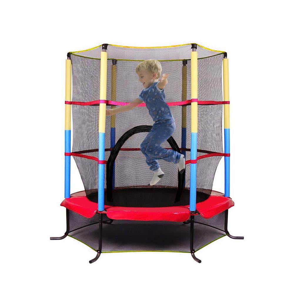 GoDecor 55 inch Kids Trampolines, with Safety Enclosure Net