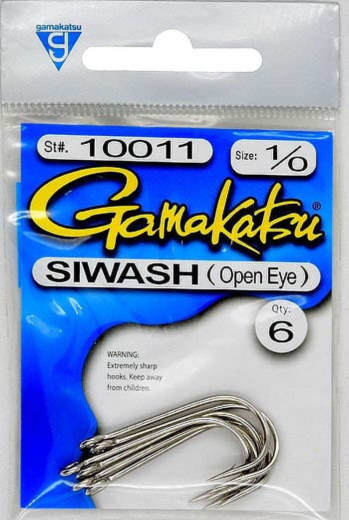 Gamakatsu Open Eye Siwash Hooks 10014 Size 4/0 6 Pcs for sale