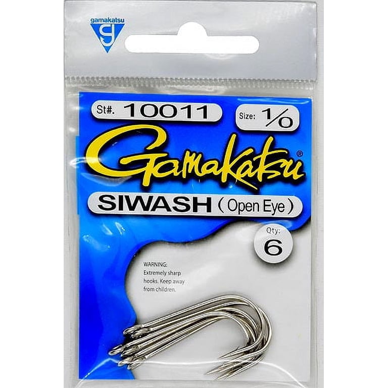 Gamakatsu 6pk Siwash Open-Eye Hook, Nickel - Walmart.com