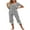 leopardwhite, variant on Women's Pajama Set Short Sleeve Shirt and Capri Pants Sleepwear Loungewear Pjs Sets with Pockets