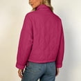 thumbnail image 6 of Zip Up Jackets for Women Plus Size Puffer Jackets Stand Collar Cropped Lightweight Fall Coats with Pockets S-3XL, 6 of 8