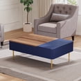 thumbnail image 2 of 47" Lift Top Coffee Table with 3 Large Storage Compartments and 2 Lift-up Tabletops for Living Rooms, Center Table, Blue, 2 of 8