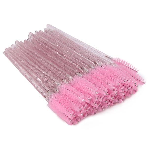 50 brochas desechables para pestañas, varitas de rímel, brocha de maquillaje, brocha portátil de claves parlas, kits de aplicadores para extensiones de pestañas y brocha