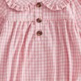 thumbnail image 5 of larppty Baby Girl Fall Outfits Long Sleeve Bubble Romper Infant Clothes | Peter Pan Collar Shirt ,Ruffle ,Newborn Outfit ,Infant Clothes Bodysuit,Toddler girl Jumpsuit, 5 of 7