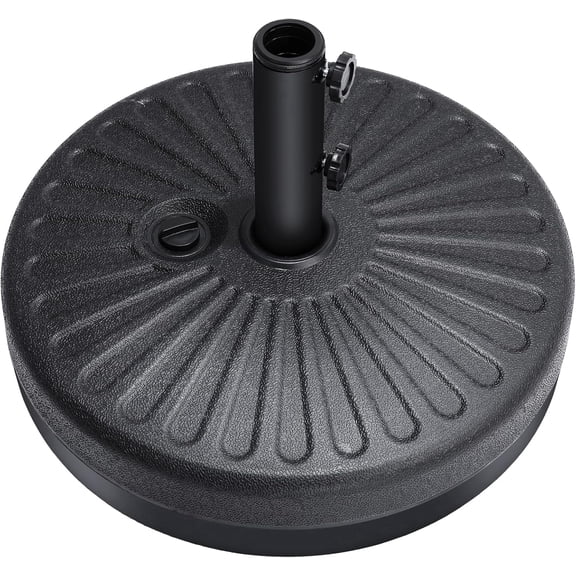 Patbrela 80lbs Patio Umbrella Base, Heavy Duty Market Umbrella Base Stand, Fillable Weights with High-Density HDPE Material