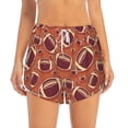 thumbnail image 4 of Lsque American Football1 Printed Women's Running Shorts with Liner Pockets,Elastic Quick Dry Workout Athletic Gym Yoga Shorts,Womens High Waist Shorts-X-Large, 4 of 9