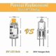 thumbnail image 1 of Paquete de 10 bombillas LED G4 yuxing de 2 W COB blanco cálido 3000 K 12 V CA/CC, 1 of 3
