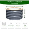 thumbnail image 2 of Olle 2 Pack 17" Tall Durable Round Raised Garden Bed Raised Beds for Gardening, Vegetable Planter Boxes Outdoor Raised Garden Boxes for Herbs, Veggies, Flowers, Mid-Grey 24" X 17", 2 of 6