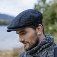 thumbnail image 3 of Men's Traditional Irish Wool Kerry Flat Cap, Thin Blue Line Size XX-Large Made By Mucros Weavers, 3 of 11