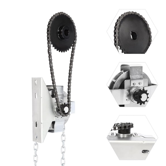 Miumaeov Garage Door Jackshaft Chain Hoist Chain Hoist for Roll Up Doors Garage Door Openers for Garage Door Opener Chain Hoist 331lbs