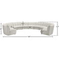 thumbnail image 4 of Meridian Furniture Infinity Cream Velvet 10pc. Modular Sectional, 4 of 4