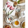 thumbnail image 4 of Pink Tulips Kitchen Dish Towels for Drying Dishes Set of 4, Green Leaf Country Flower White Botanical Waffle Weave Microfiber Hand Tea Bathroom Towels Quick Dry & Absorbent Towel 15.7x23.6, 4 of 7