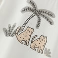 thumbnail image 5 of TAIAOJING Toddler Girls Summer Outfits Sets Animal Print T-Shirt Short Sleeve Tops And Pattern Print Kids Clothing Sets 3-12 Years Fashionable 4-5Y, 5 of 6