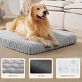 thumbnail image 4 of Orthopedic Dog Bed for Extra Large Dog, Waterproof Pet Bed,Non-Slip Bottom and Egg-Crate Foam with Removable Washable Cover Crate Bed,Grey,42"x30"x4", 4 of 12