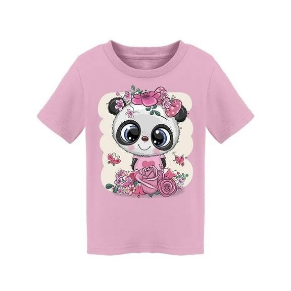 Adorable Baby Panda In Flowers T-Shirt Toddler -Image by Shutterstock, 2 Toddler
