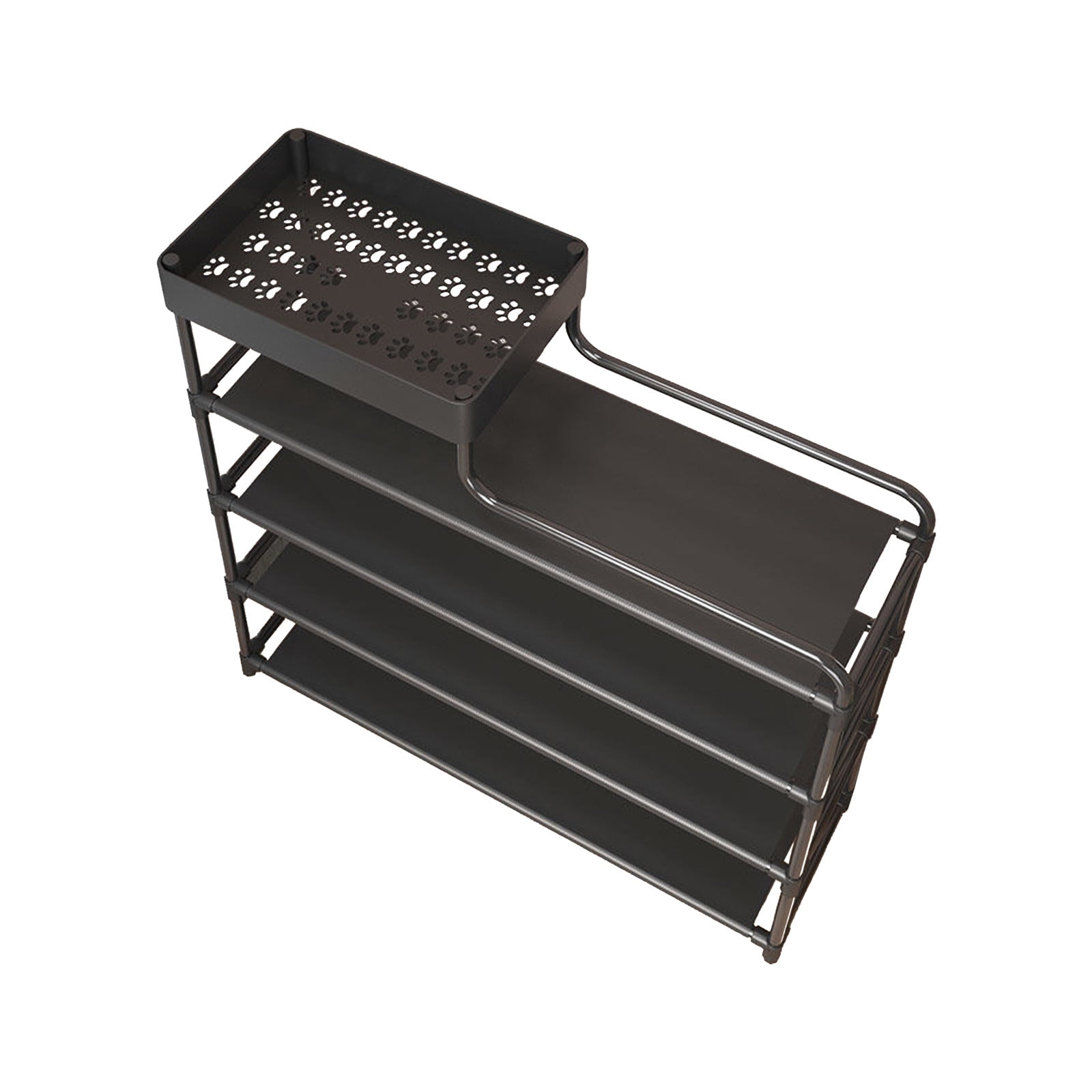 SHENGXINY Shoe Rack,Simple Multi-Layer Dust-Proof Shoe Cabinet,Economic Storage for Home,Doorway,Dormitory,Compact Space-Saving Rack Black 19.68x16.53x7.08in