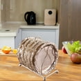 thumbnail image 4 of 6 posavasos de metal con aislamiento térmico y soporte para tazas. 6 uds de plata, 4 of 8