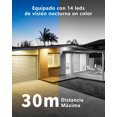 thumbnail image 4 of 2-1 Lente Doble Camara de Seguridad Exterior, 4K 8MP Cámara de Seguridad con Visión Nocturna Color 30M, Seguimiento automático, Sirena, Audio Bidireccional, IP66, poyo Alexa, 4 of 5