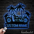 thumbnail image 2 of Handmadetneonsign Custom Motorbike At The Beach Metal Wall Art LED Light, Motocross Club Home Decor, 2 of 5