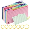 thumbnail image 1 of 450Pcs Spiral Notepads Memo Pads Lined Flash Cards with 8 Binder Rings for Study Learning, 1 of 9