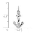 thumbnail image 2 of 10k White Gold Nautical Ship Mariner Anchor Pendant Necklace Pendant for Women - .6 Grams, 2 of 2