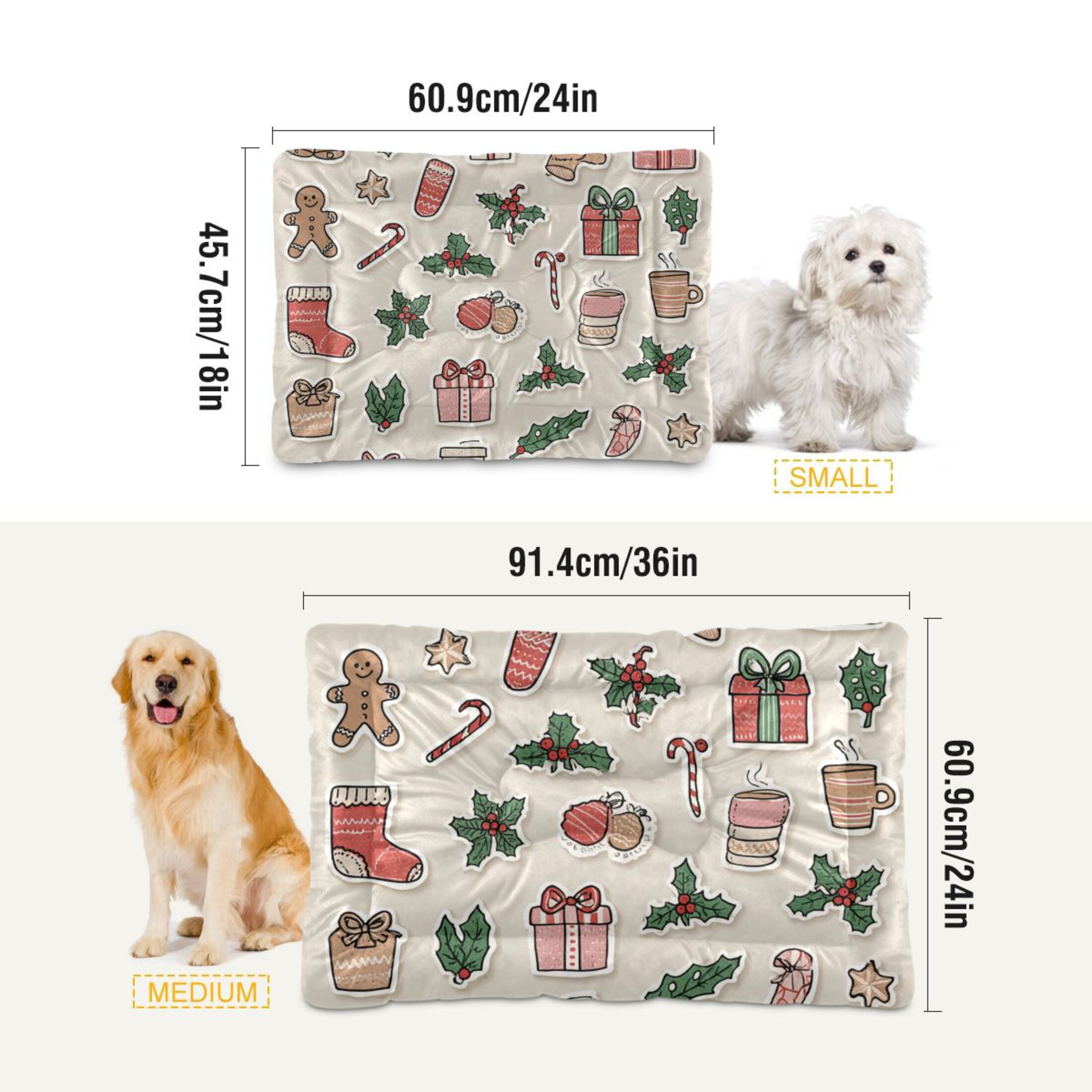 Cozy Mat Pet Bed Indoor Outdoor Warm Soft For Cat Dog Puppy(S/M) Gift Boxes and Socks