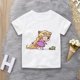 thumbnail image 5 of Ropa de verano unisex para niños, camiseta de princesa con bonitos dibujos animados para niño y niña, estética divertida, cuello redondo, manga corta blanca, 5 of 5