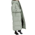 thumbnail image 2 of Liacowi Women Juniors Winter Long Quilted Puffer Coat Winter Lightweight Long Sleeve Zipper Warm Hooded Outerwear Padded Jacket with Pockets, 2 of 6