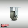 thumbnail image 2 of 4 Inch SS Thermoplastic Rubber Wheel Rigid Caster with Roller Bearing SCC, 2 of 2