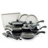 Farberware 17 Piece Cookware Set, Black