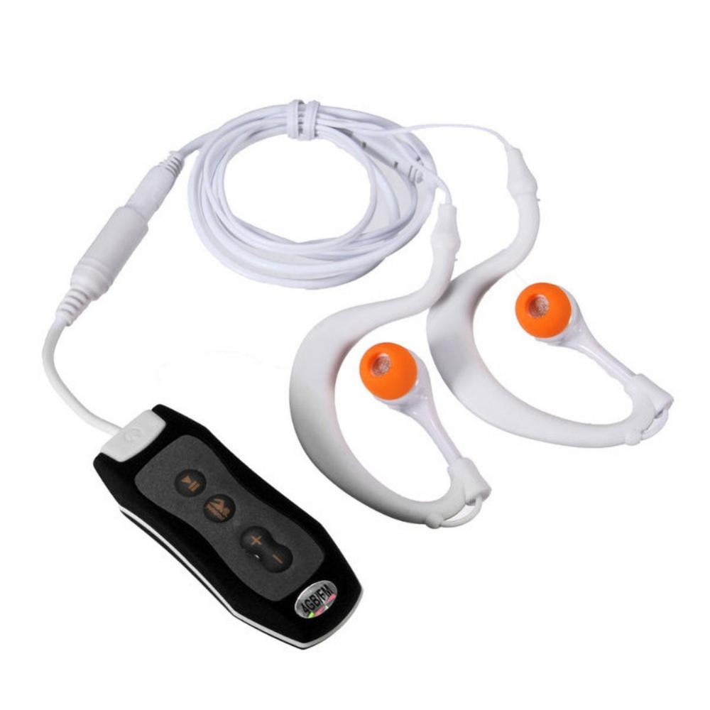 Waterproof MP3 Player 4GB Underwater Music Hook Earphones Swimming Sports Swim 