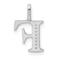 thumbnail image 4 of Auriga 14k White Gold Diamond Letter F Initial Pendant for Women(L- 15.4 mm, W- 9.27 mm), 4 of 6