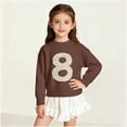 thumbnail image 1 of Blusas y camisas de cuello redondo y manga larga para niños, suéter unisex de invierno de color liso con estilo para la cabeza, top de punto de manga larga, top de poliéster para niños, 1 of 8