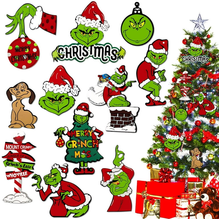 35PCS Christmas Tree Ornaments Decorations, Paper Hanging Accessories  Charms Decorative Xmas Merchandise Gift Ideas Holiday Decor Christmas Craft