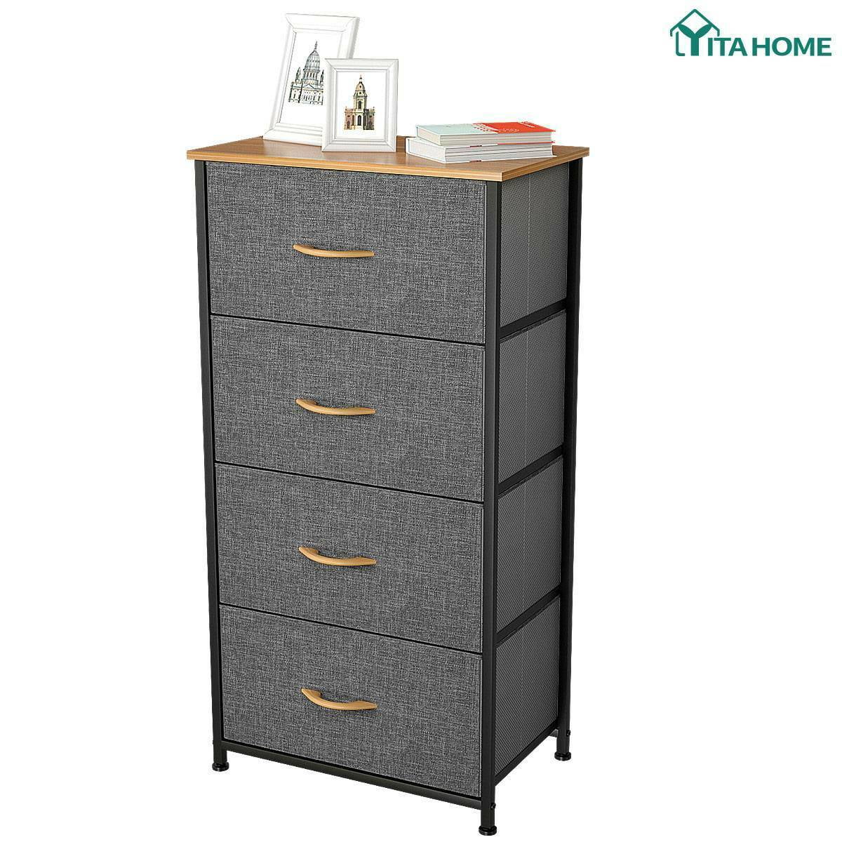 YITAHOME Chest 4 Drawers Bedside Dresser Furniture Organizer for