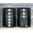 thumbnail image 5 of BESFUR Metal Storage Cabinet - 87“H Garage Cabinet with Adjustable Shelves & Top Cabinet - Tall Black Cabinet for Office, Garage, Home - Black, 5 of 7