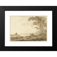 thumbnail image 2 of Jacob van Strij 24x18 Black Modern Framed Museum Art Print Titled - Riverlandschap with Resting Livestock (1766 - 1815), 2 of 5