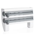 thumbnail image 1 of Plastic Wrap Paper Storage Rack Wall-Mounted Aluminum Foil Roll Rack Refrigerator Kitchen Punching-Free Shelf Gray, 1 of 10