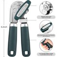 thumbnail image 2 of Heavy Duty Hand Can Opener Manual with Magnet, Durable Sharp Carbon Steel Blade Smooth Cutting, Big Effort-Saving Knob & Soft Grip Handle, Multifunctional Kitchen Tool Bottle Opener, Green, 2 of 3