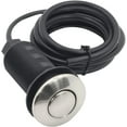 thumbnail image 1 of Air Activated Switch Button with Air Hose, Sink Top Stainless Steel Brushed Push Button for Food Waste Garbage Disposal Part (LONG, 2.5 Inch) Brushed Stainless Steel LONG/2.5", 1 of 5