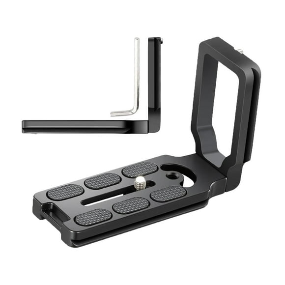 Ruiboury DSLR Camera L Bracket Vertical Camera Mount for Consumer Electronics Cameras L Black L