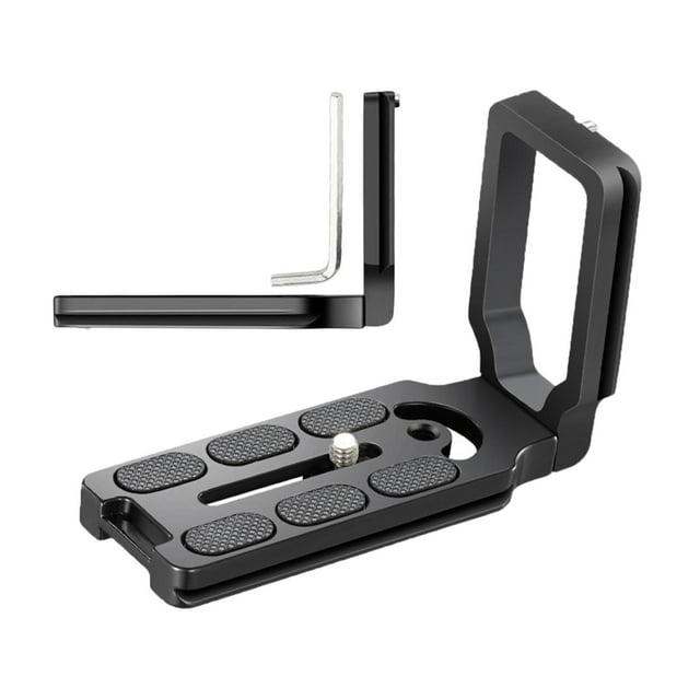 Ruiboury DSLR Camera L Bracket Vertical Camera Mount for Consumer Electronics Cameras L Black L